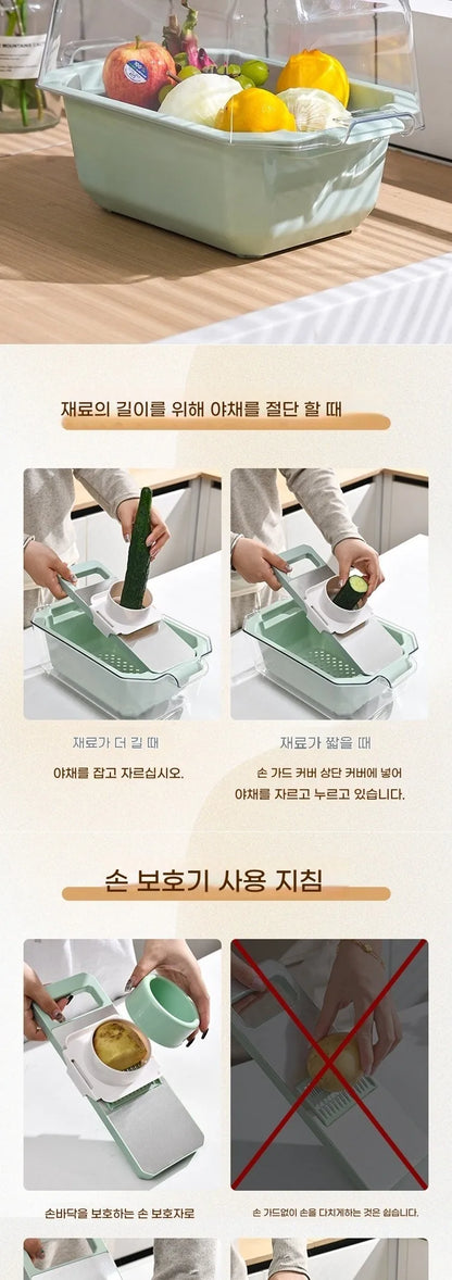 Multifunctional Vegetable Slicer - Potato and Cucumber Chopper Kitchen Tool - ZOOMNSTORE