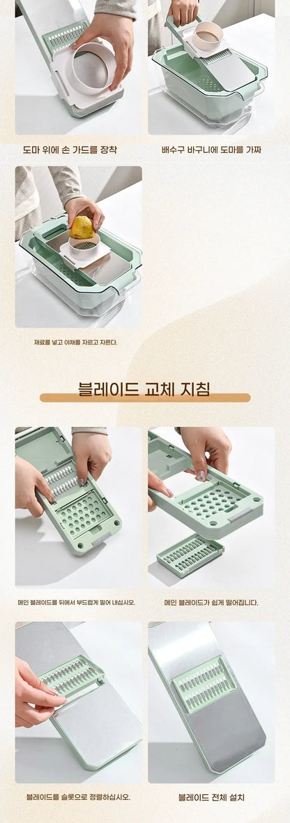 Multifunctional Vegetable Slicer - Potato and Cucumber Chopper Kitchen Tool - ZOOMNSTORE