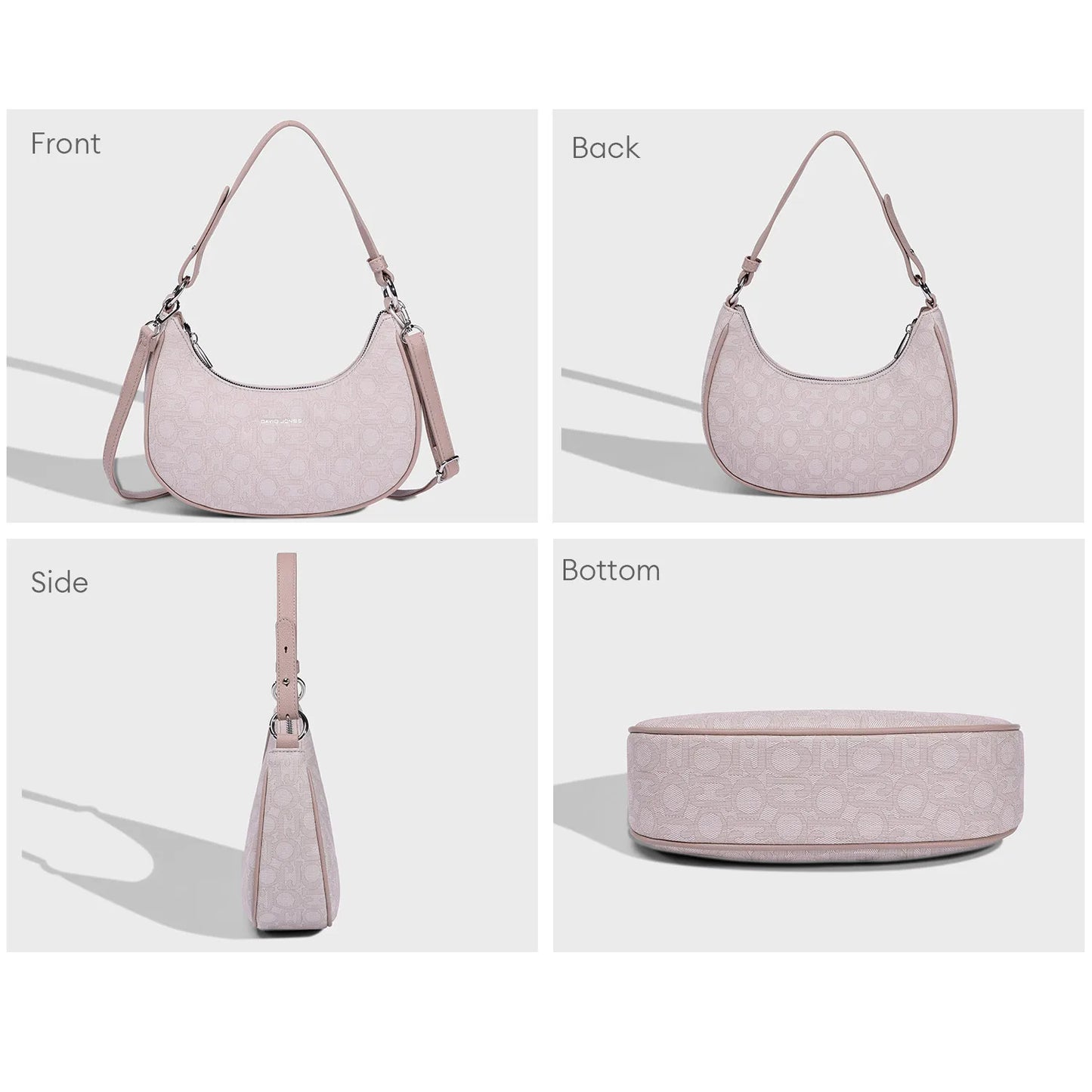 Multifunctional Womens Leather Crescent Bag - Trendy Vintage Shoulder Bag - ZOOMNSTORE