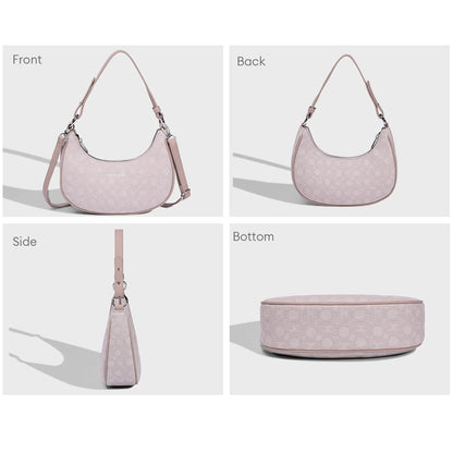 Multifunctional Womens Leather Crescent Bag - Trendy Vintage Shoulder Bag - ZOOMNSTORE