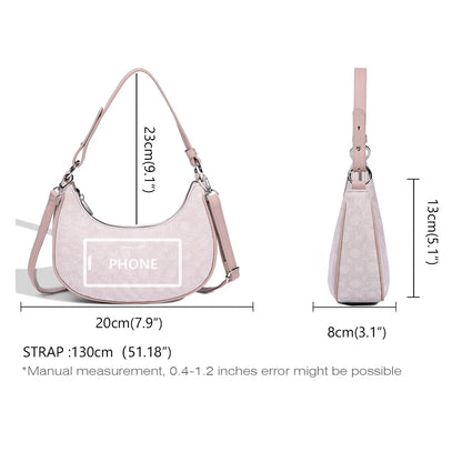 Multifunctional Womens Leather Crescent Bag - Trendy Vintage Shoulder Bag - ZOOMNSTORE