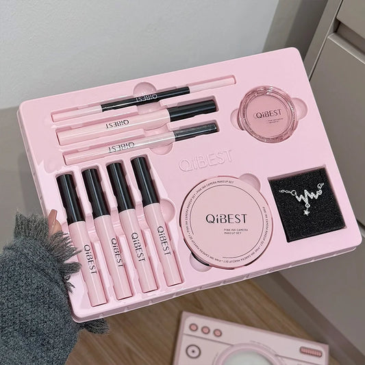 Multipurpose Makeup Set – Complete Beauty Kit with Lip Mud, Pressed Powder & Eyeliner Pencil - ZOOMNSTORE