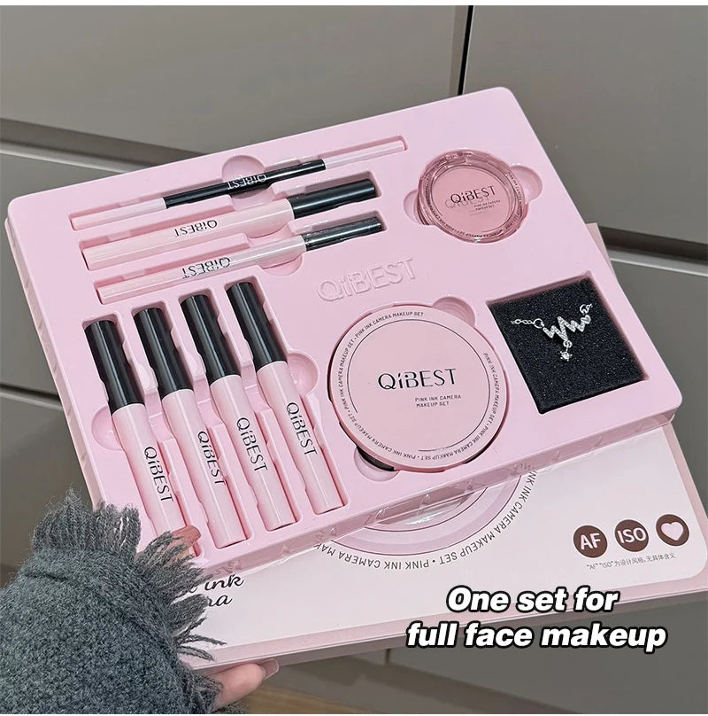 Multipurpose Makeup Set – Complete Beauty Kit with Lip Mud, Pressed Powder & Eyeliner Pencil - ZOOMNSTORE