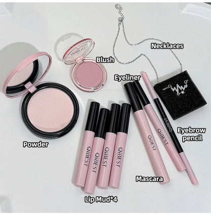 Multipurpose Makeup Set – Complete Beauty Kit with Lip Mud, Pressed Powder & Eyeliner Pencil - ZOOMNSTORE