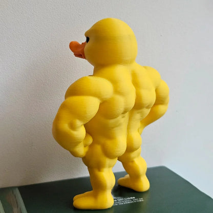 Muscle Duck Statue - 3D Desktop Decor | Cute Bookshelf Ornament & Whimsical Figurine - ZOOMNSTORE
