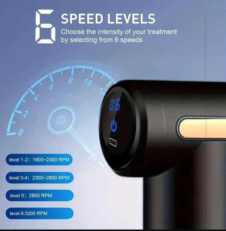 Mini Muscle Massage Gun Protable Body Massager Deep Handheld Percussion Massager For Body Back And Neck Leg - ZOOMNSTORE
