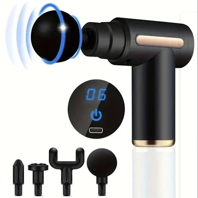 Mini Muscle Massage Gun Protable Body Massager Deep Handheld Percussion Massager For Body Back And Neck Leg - ZOOMNSTORE