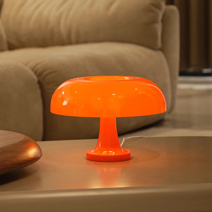 Modern Bauhaus Mushroom Table Lamp - Danish Designer Orange Bedside Light - ZOOMNSTORE