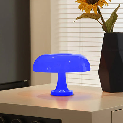 Modern Bauhaus Mushroom Table Lamp - Danish Designer Orange Bedside Light - ZOOMNSTORE
