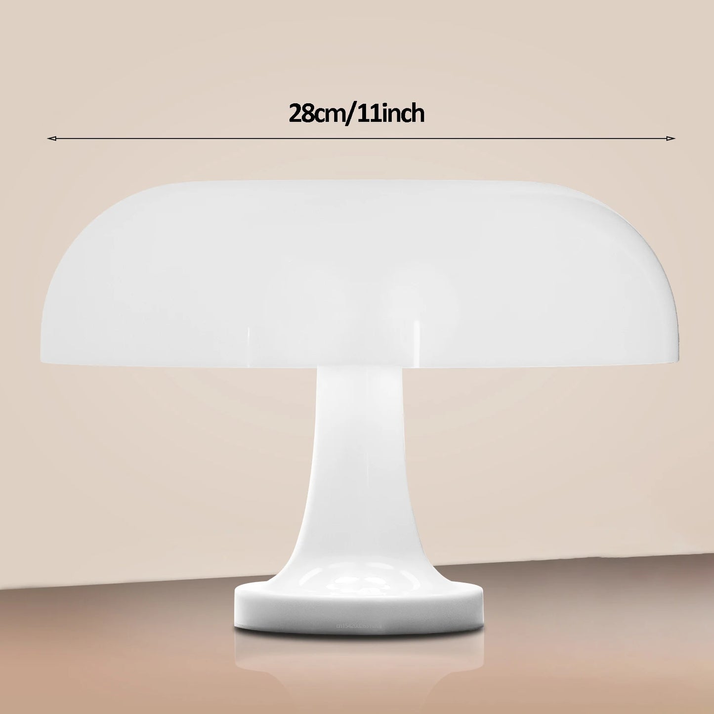 Modern Bauhaus Mushroom Table Lamp - Danish Designer Orange Bedside Light - ZOOMNSTORE