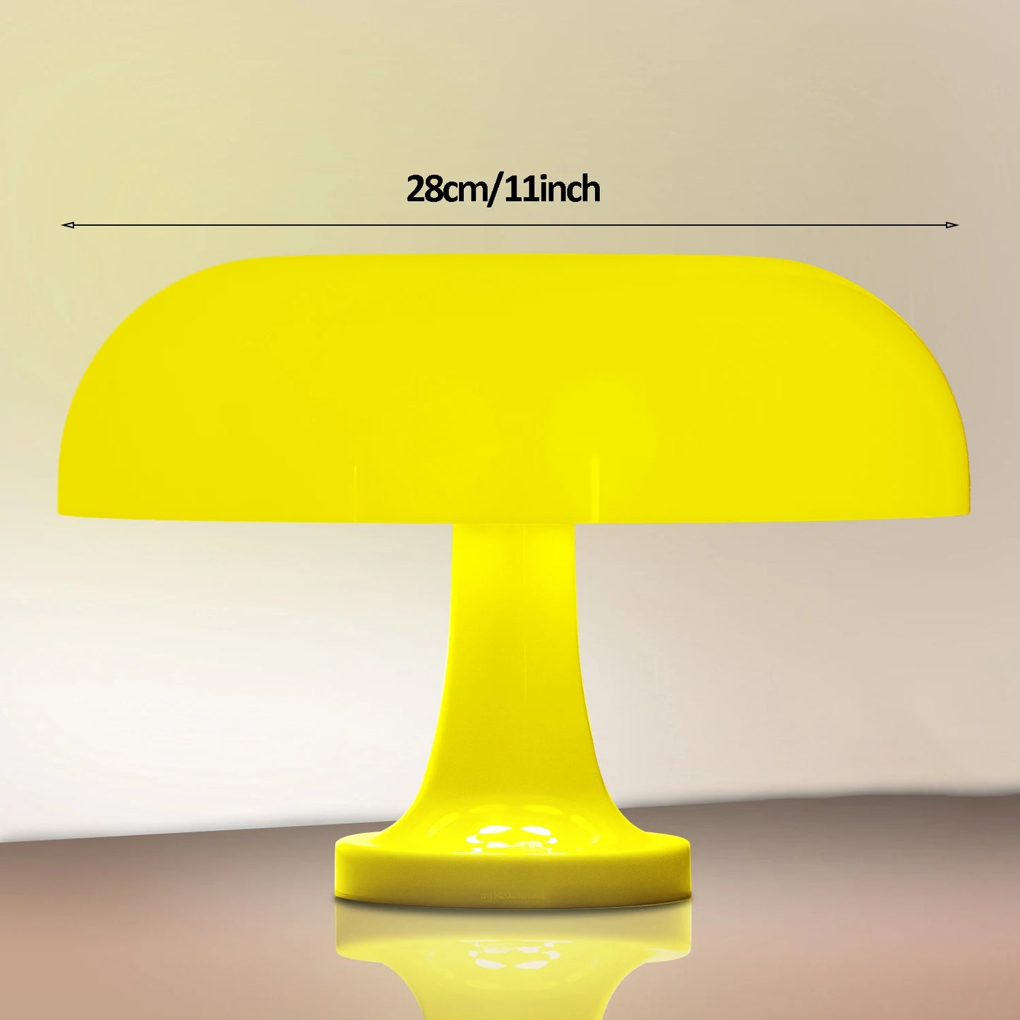 Modern Bauhaus Mushroom Table Lamp - Danish Designer Orange Bedside Light - ZOOMNSTORE