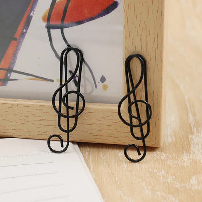 Metal Creative Music Note Shaped Creative File Clamp Paper Clips Bookmark Holder Paper Decorative Clip for Office School Home - ZOOMNSTORE