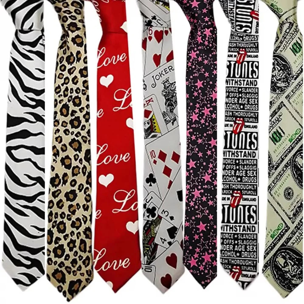 Classic Musical Notes Tie - Silky Narrow Necktie for Piano  Guitar Lovers - ZOOMNSTORE