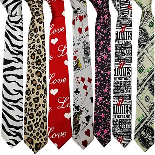 Classic Musical Notes Tie - Silky Narrow Necktie for Piano  Guitar Lovers - ZOOMNSTORE