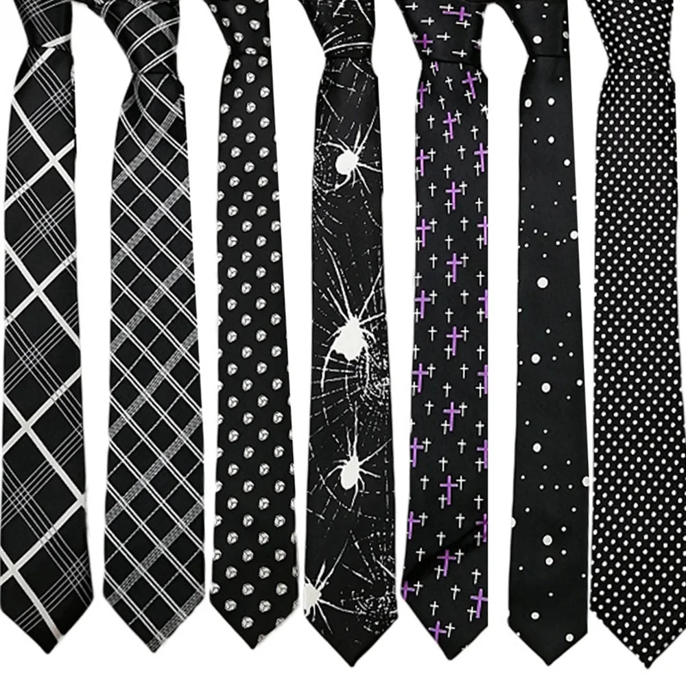 Classic Musical Notes Tie - Silky Narrow Necktie for Piano  Guitar Lovers - ZOOMNSTORE