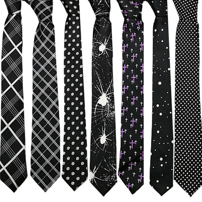 Classic Musical Notes Tie - Silky Narrow Necktie for Piano  Guitar Lovers - ZOOMNSTORE