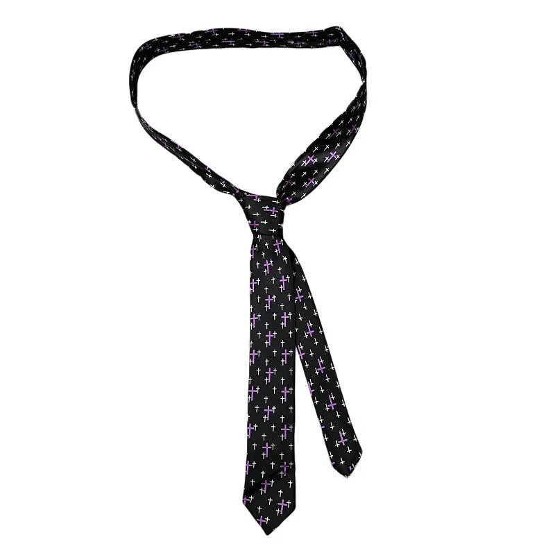 Classic Musical Notes Tie - Silky Narrow Necktie for Piano  Guitar Lovers - ZOOMNSTORE