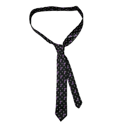 Classic Musical Notes Tie - Silky Narrow Necktie for Piano  Guitar Lovers - ZOOMNSTORE
