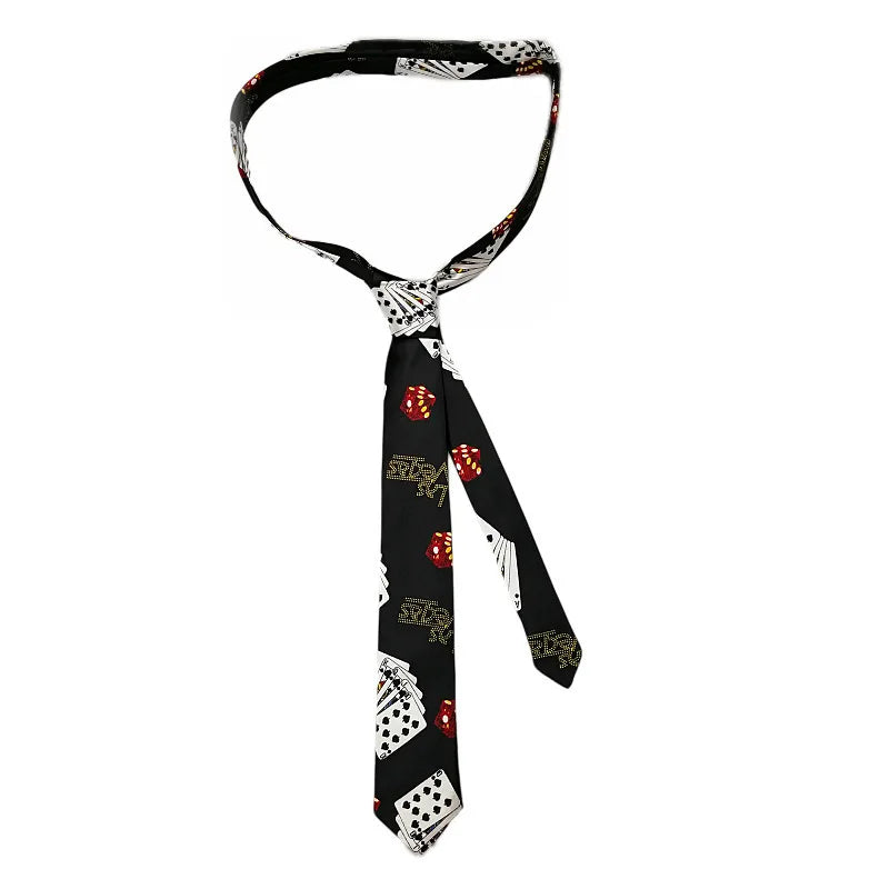 Classic Musical Notes Tie - Silky Narrow Necktie for Piano  Guitar Lovers - ZOOMNSTORE