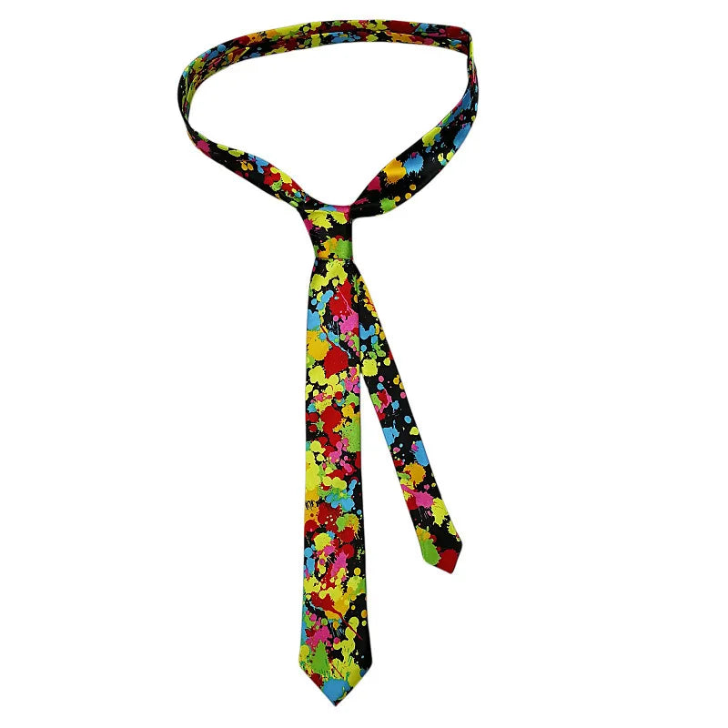 Classic Musical Notes Tie - Silky Narrow Necktie for Piano  Guitar Lovers - ZOOMNSTORE