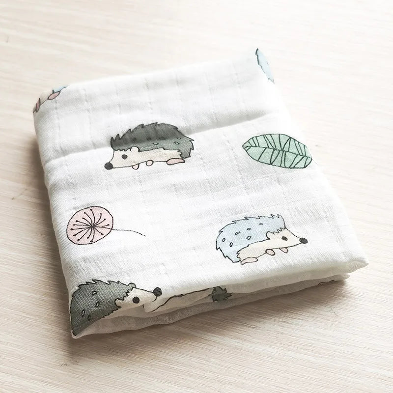 58x58cm Muslin cotton Baby Towels Scarf Swaddle bath Towel Newborns Handkerchief Bathing Feeding Face Washcloth Wipe - ZOOMNSTORE