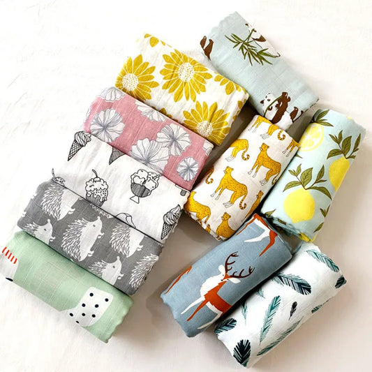 58x58cm Muslin cotton Baby Towels Scarf Swaddle bath Towel Newborns Handkerchief Bathing Feeding Face Washcloth Wipe - ZOOMNSTORE