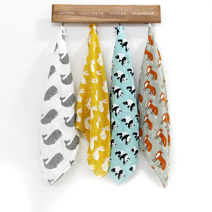 58x58cm Muslin cotton Baby Towels Scarf Swaddle bath Towel Newborns Handkerchief Bathing Feeding Face Washcloth Wipe - ZOOMNSTORE
