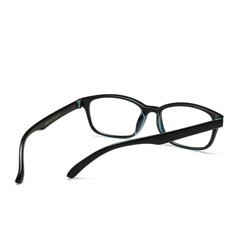 Myopia Glasses Black Frame - Rectangular Plastic Frame Eyewear for Men & Women - ZOOMNSTORE