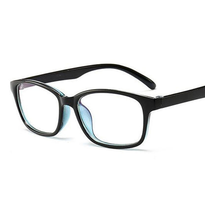 Myopia Glasses Black Frame - Rectangular Plastic Frame Eyewear for Men & Women - ZOOMNSTORE