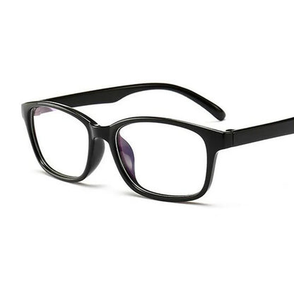 Myopia Glasses Black Frame - Rectangular Plastic Frame Eyewear for Men & Women - ZOOMNSTORE
