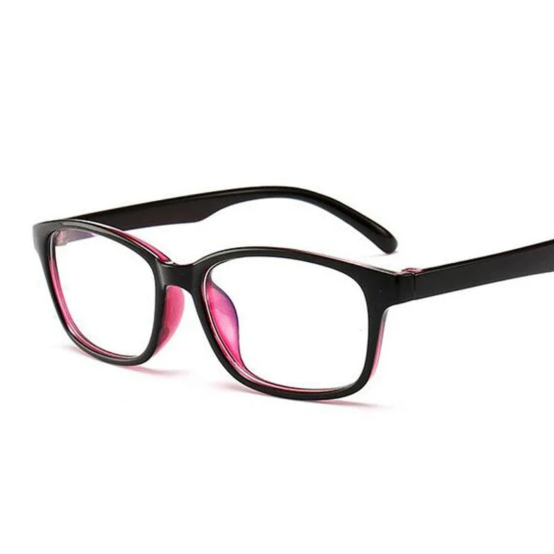 Myopia Glasses Black Frame - Rectangular Plastic Frame Eyewear for Men & Women - ZOOMNSTORE