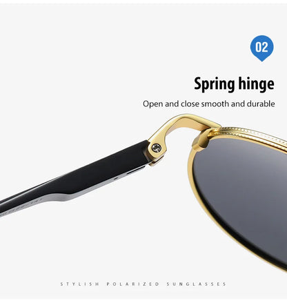 Myopia Sunglasses - Polarized Round Retro Glasses With Custom Prescription & UV400 Protection - ZOOMNSTORE