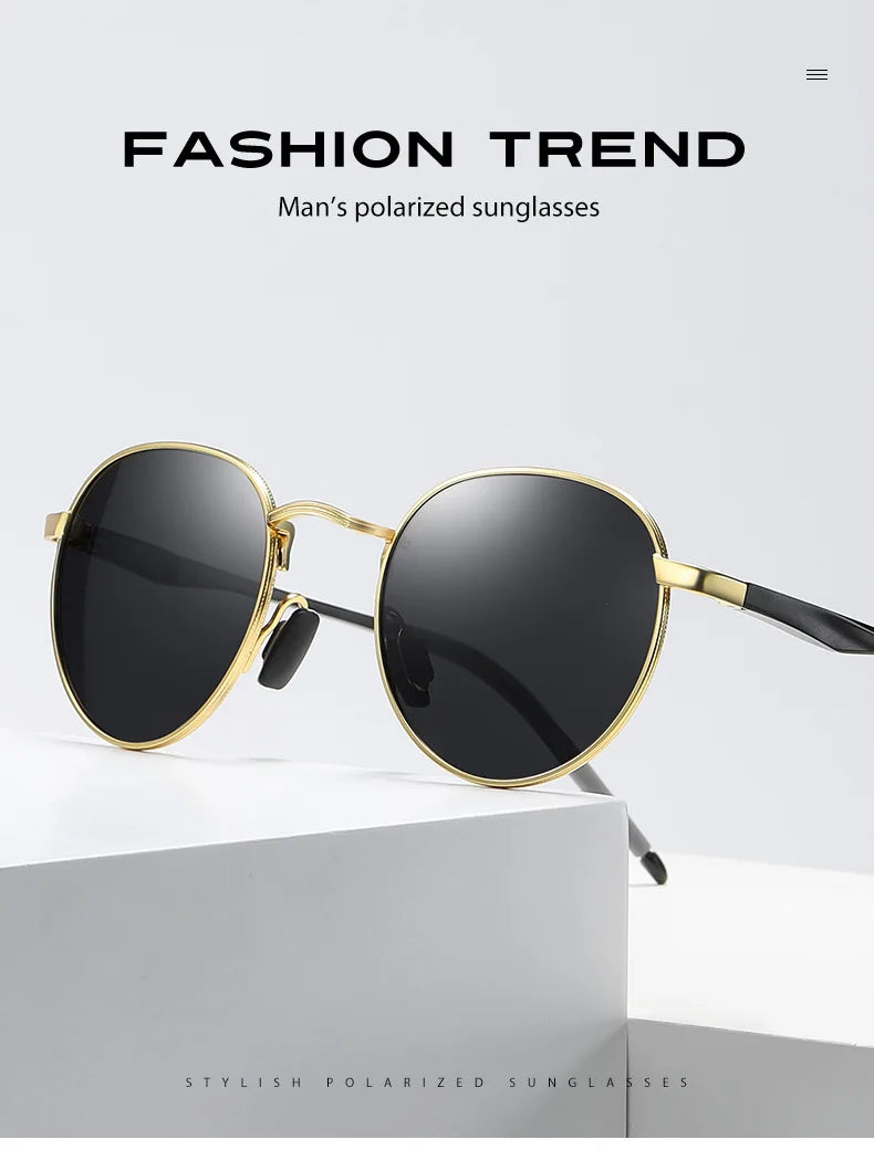 Myopia Sunglasses - Polarized Round Retro Glasses With Custom Prescription & UV400 Protection - ZOOMNSTORE