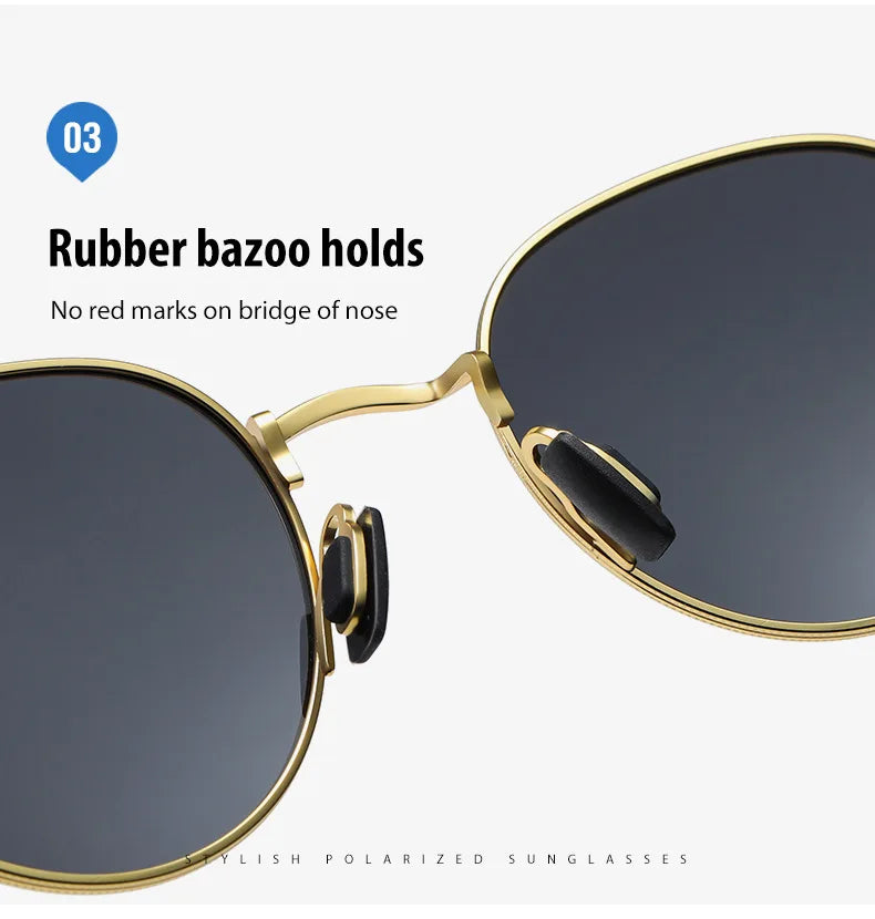 Myopia Sunglasses - Polarized Round Retro Glasses With Custom Prescription & UV400 Protection - ZOOMNSTORE