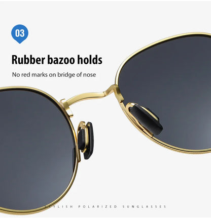 Myopia Sunglasses - Polarized Round Retro Glasses With Custom Prescription & UV400 Protection - ZOOMNSTORE