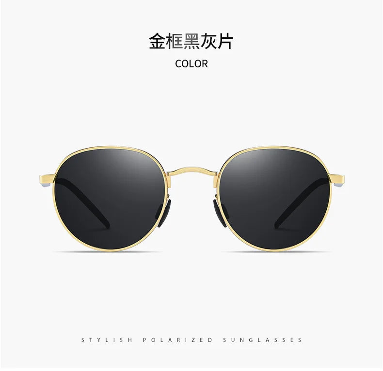 Myopia Sunglasses - Polarized Round Retro Glasses With Custom Prescription & UV400 Protection - ZOOMNSTORE