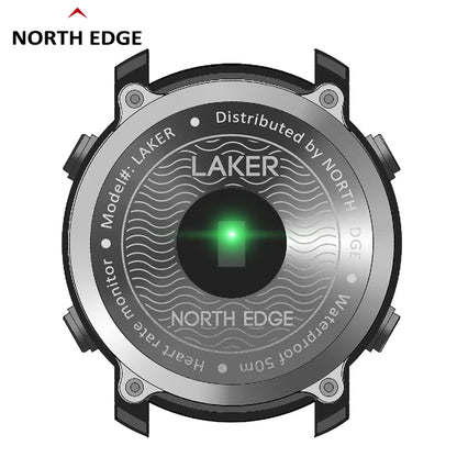 NORTH EDGE Smart Watch - Heart Rate Monitor Waterproof Fitness Tracker for Swimming  Running AndroidiOS - ZOOMNSTORE