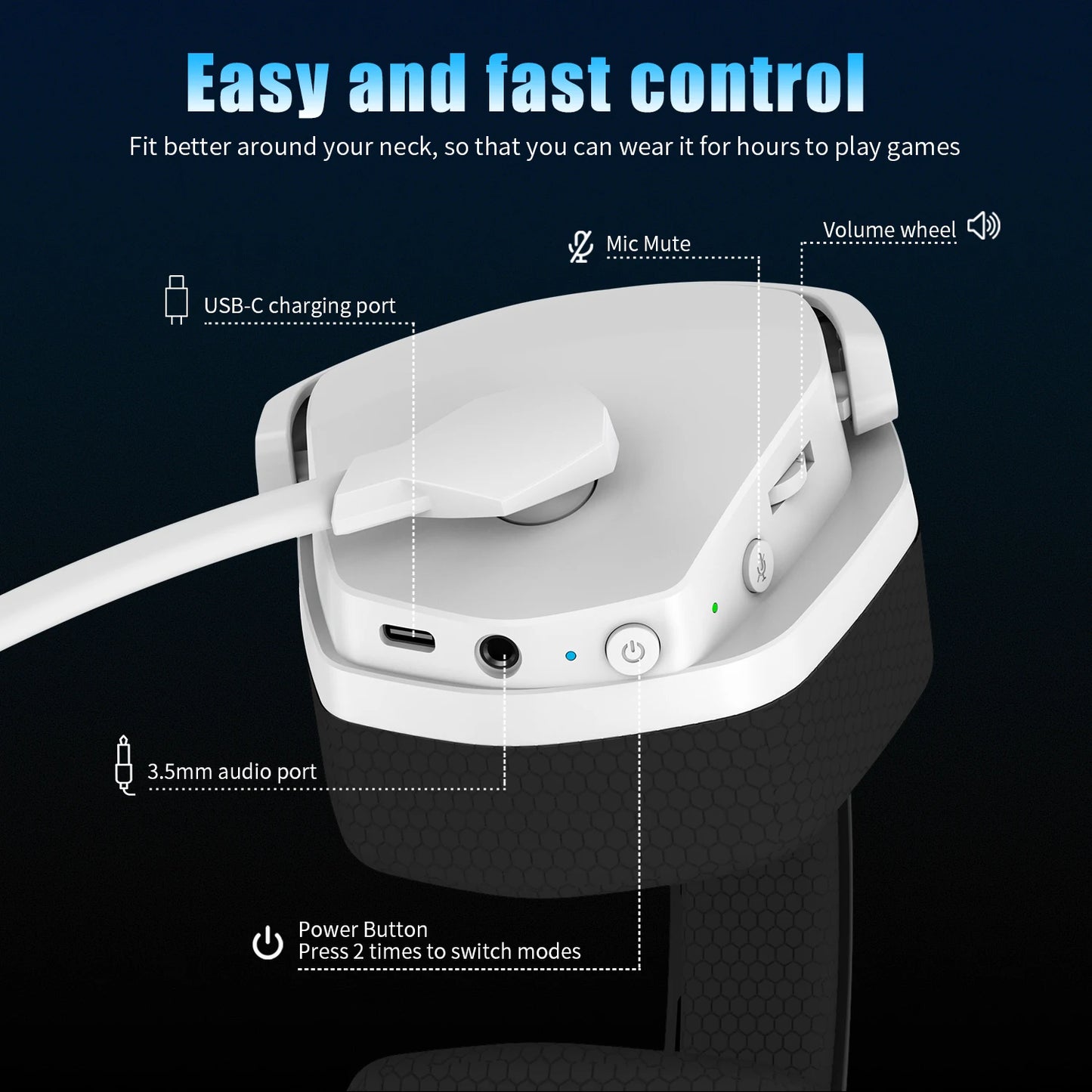NUBWO G06 2.4G Dual Wireless Gaming Headset 5ms Low Latency 7.1 Surround ENC Mic For PC PS4 PS5 Gaming Bluetooth Headphones - ZOOMNSTORE