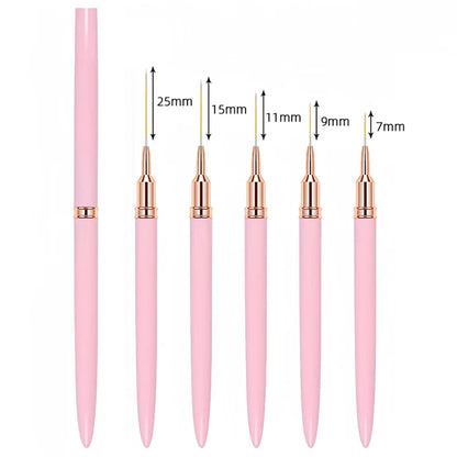 Nail Art Brushes - Professional Nail Brush Set | Fine Detail Liner & Striping Tools - ZOOMNSTORE
