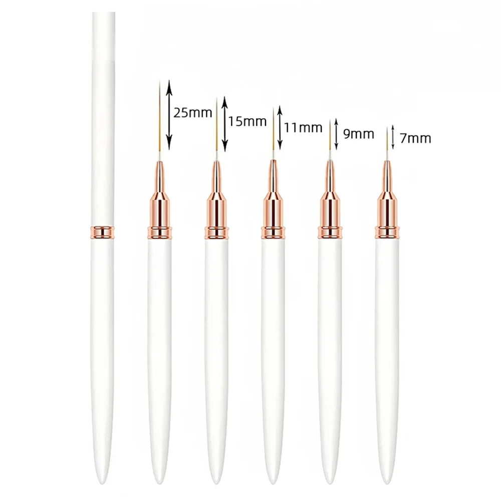 Nail Art Brushes - Professional Nail Brush Set | Fine Detail Liner & Striping Tools - ZOOMNSTORE