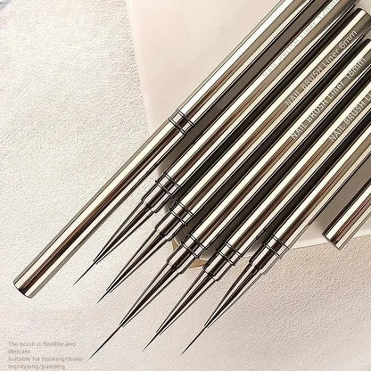 Nail Art Liner Brushes - Professional Striping  Drawing Pens 6-25mm - ZOOMNSTORE