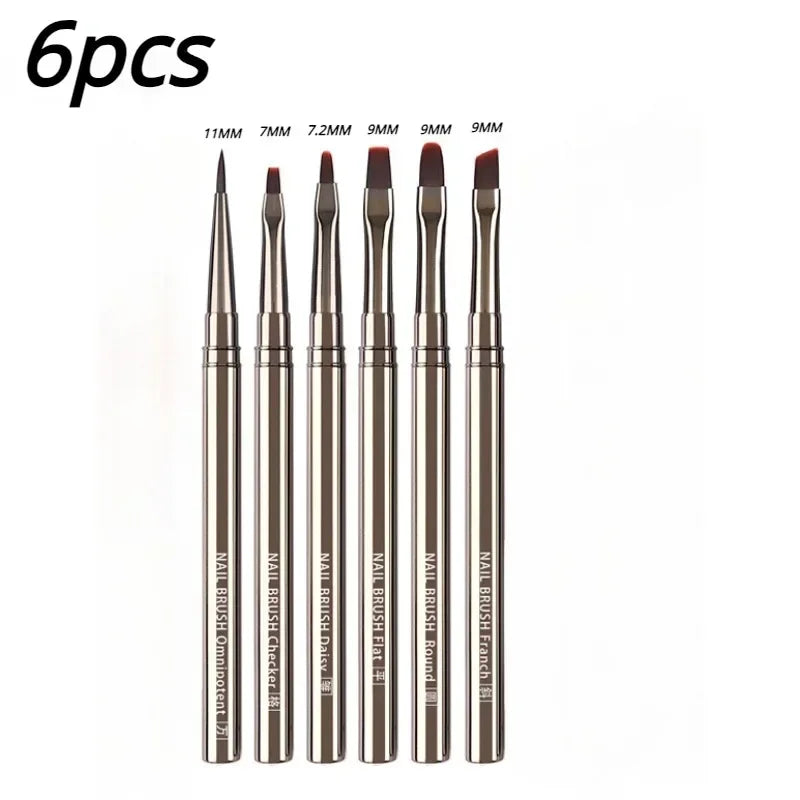 Nail Art Liner Brushes - Professional Striping  Drawing Pens 6-25mm - ZOOMNSTORE