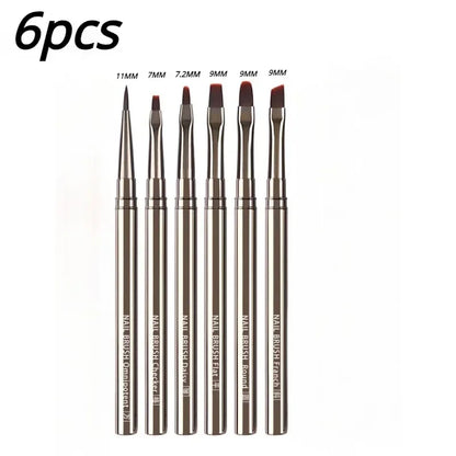 Nail Art Liner Brushes - Professional Striping  Drawing Pens 6-25mm - ZOOMNSTORE