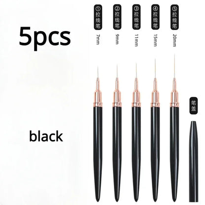 Nail Art Liner Brushes - Professional Striping  Drawing Pens 6-25mm - ZOOMNSTORE