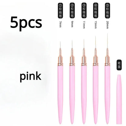 Nail Art Liner Brushes - Professional Striping  Drawing Pens 6-25mm - ZOOMNSTORE