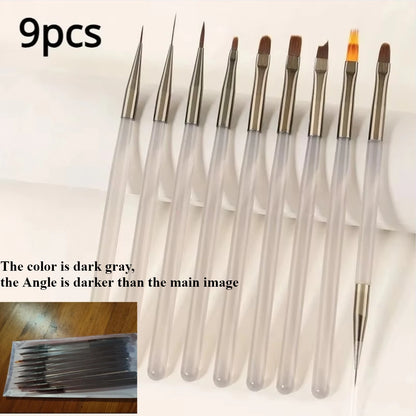 Nail Art Liner Brushes - Professional Striping  Drawing Pens 6-25mm - ZOOMNSTORE