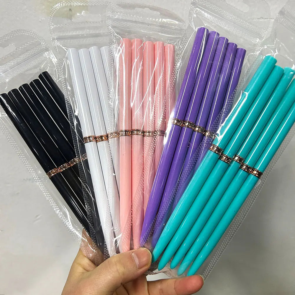 Nail Art Liner Brushes - Ultra-Thin Painting Tool Set 510pcs PinkBlack - ZOOMNSTORE