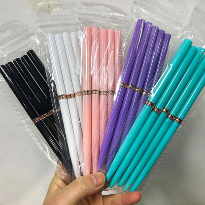 Nail Art Liner Brushes - Ultra-Thin Painting Tool Set 510pcs PinkBlack - ZOOMNSTORE