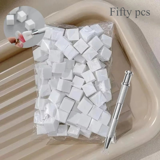 Nail Art Sponge Set - 50Pcs Gradient Nail Brushes  Gel Polish Tools - ZOOMNSTORE