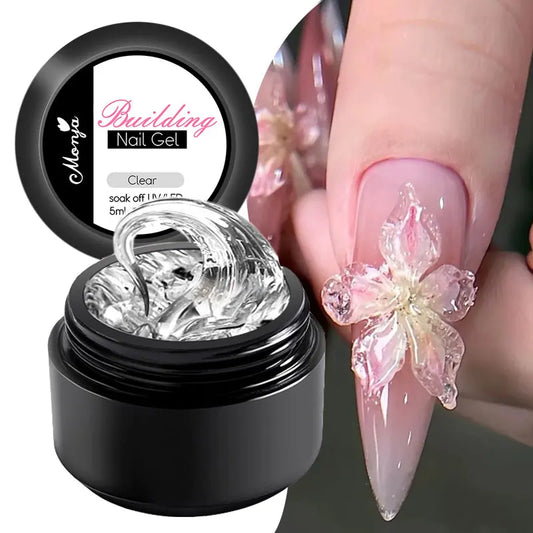 Clear Non-Stick Nail Extension Gel - 3D Sculpting Milky Jelly UVLED Hard Gel - ZOOMNSTORE